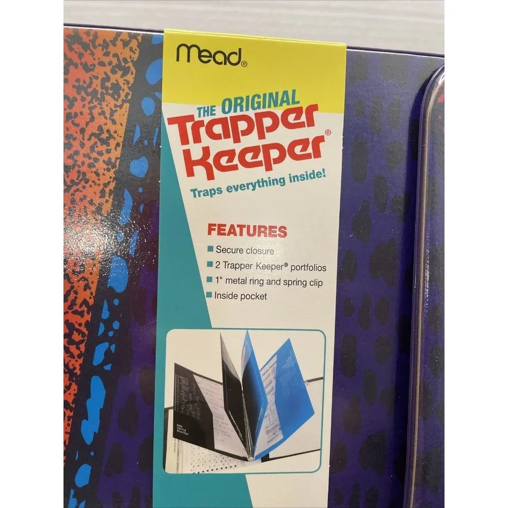Mead Trapper Keeper Binder Animal Print 90s Retro Throwback 2020 Edition - NEW